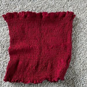 maroon tube top